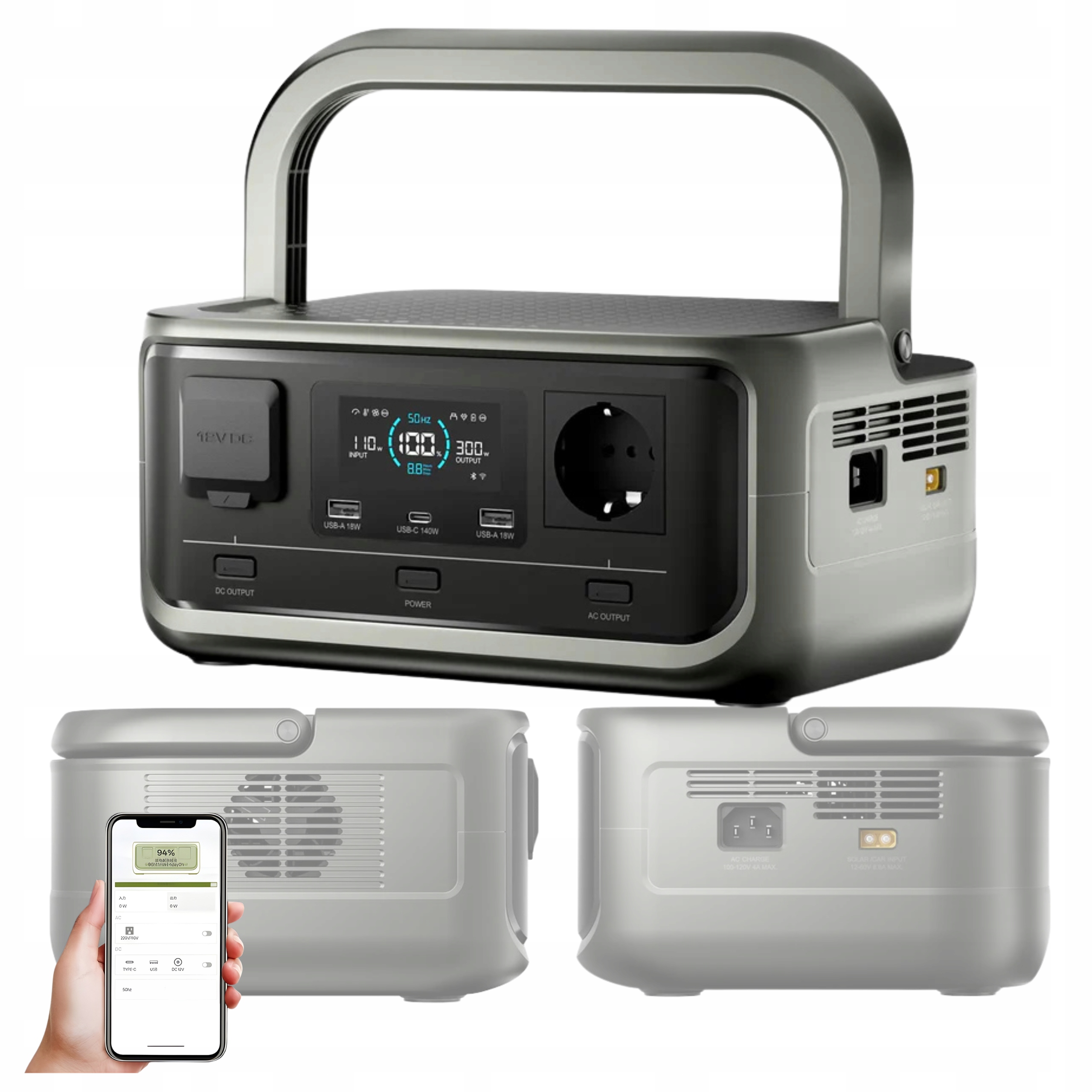 Allpowers Volix P300 256Wh 300W Przenośna Ładowarka Zasilacz Powerbank Ups