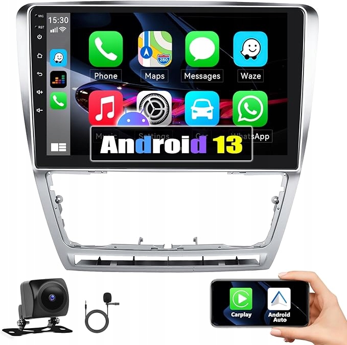 2G+ 32GB Camecho Android 13 Rádio 10.1" Vw Škoda Octavia 2007-2014 CarPlay