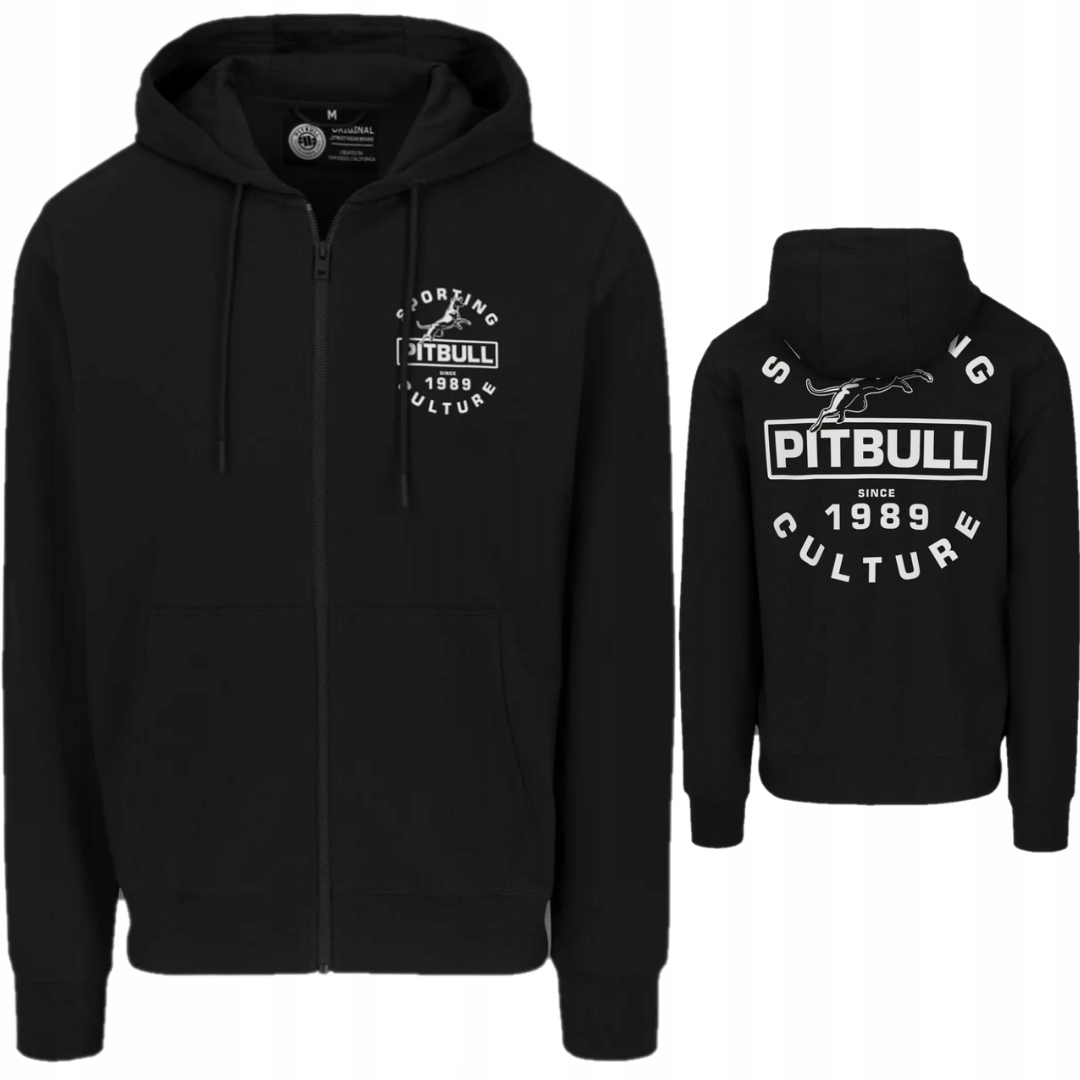 Pitbull West Coast Rozepínací Mikina S Kapucí Physical Culture Černá XXL