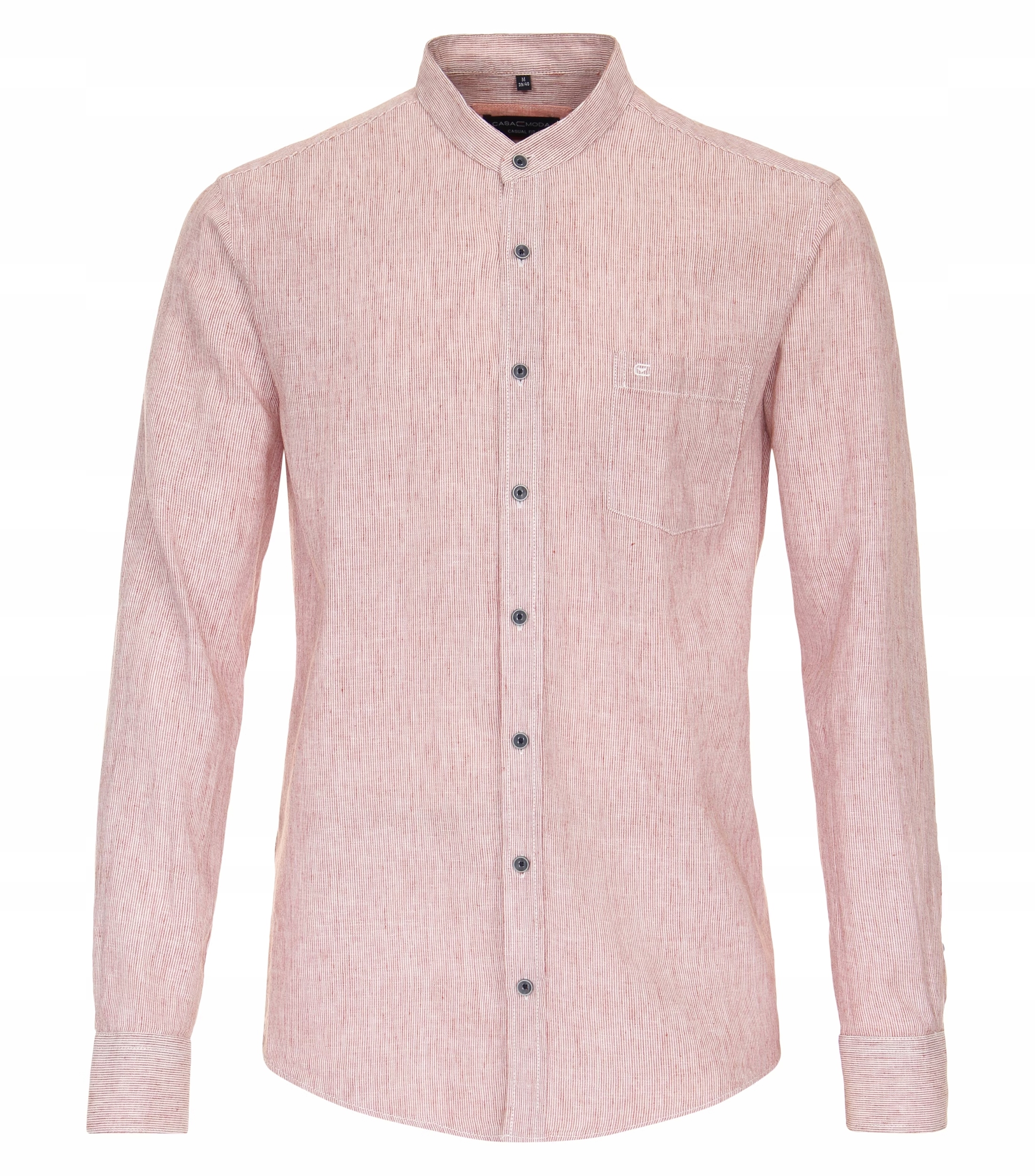 Casamoda Velké Velikosti Lněná Košile Na Stojáčku Casual 5XL, obvod 170 cm