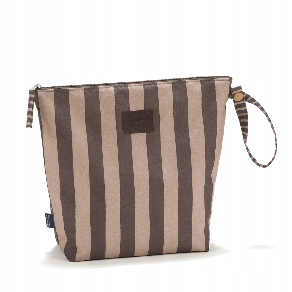 La Millou Kosmetyczka wodoodporna Stripes Brown XL