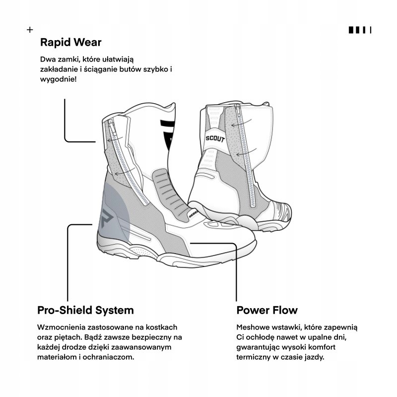 BUTY REBELHORN SCOUT AIR BLACK MATT 46 Kolor czarny