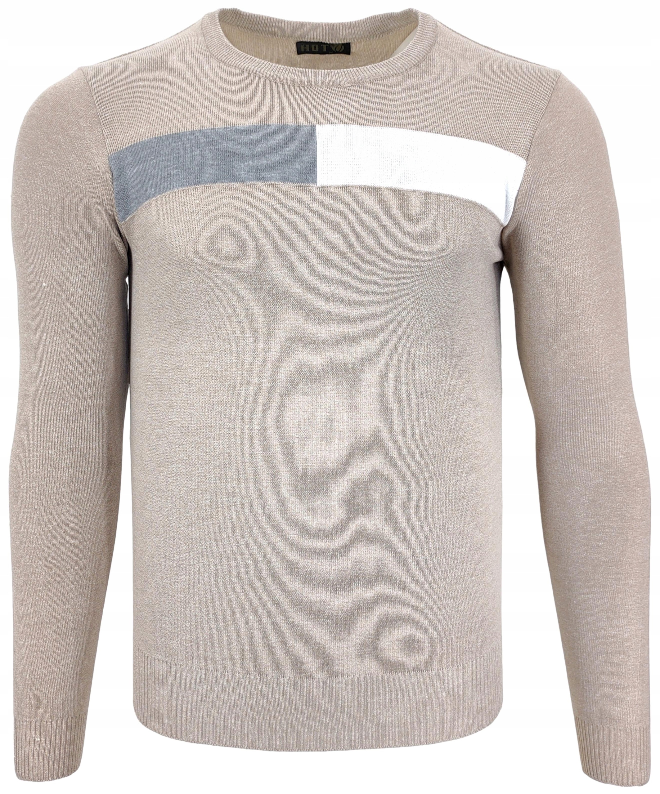 

Sweter męski beżowy Tom My gładki O278 r. XL