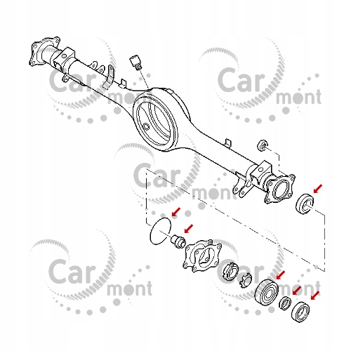 3735772 - Осевой вал печать RR B2500 BT-50 RANGER