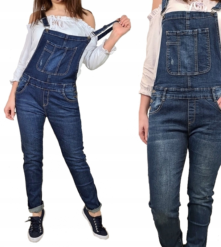 

modne Ogrodniczki jeansowe spodnie Jeans rozmiary