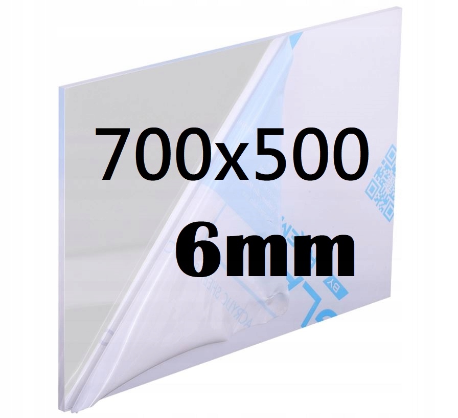 Plexi Plexi Plexi Plexa na míru 70 cm x 50 cm x 6 mm