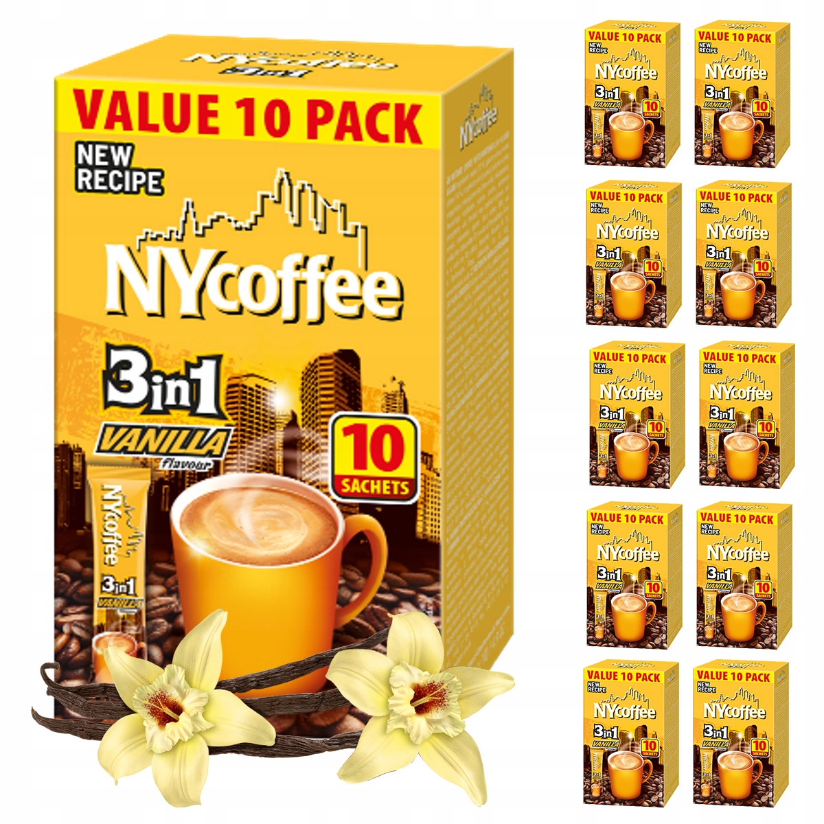 Kawa Rozpuszczalna Instant Napój Kawowy 3in1 3w1 Wanilia NYcoffe 10szt