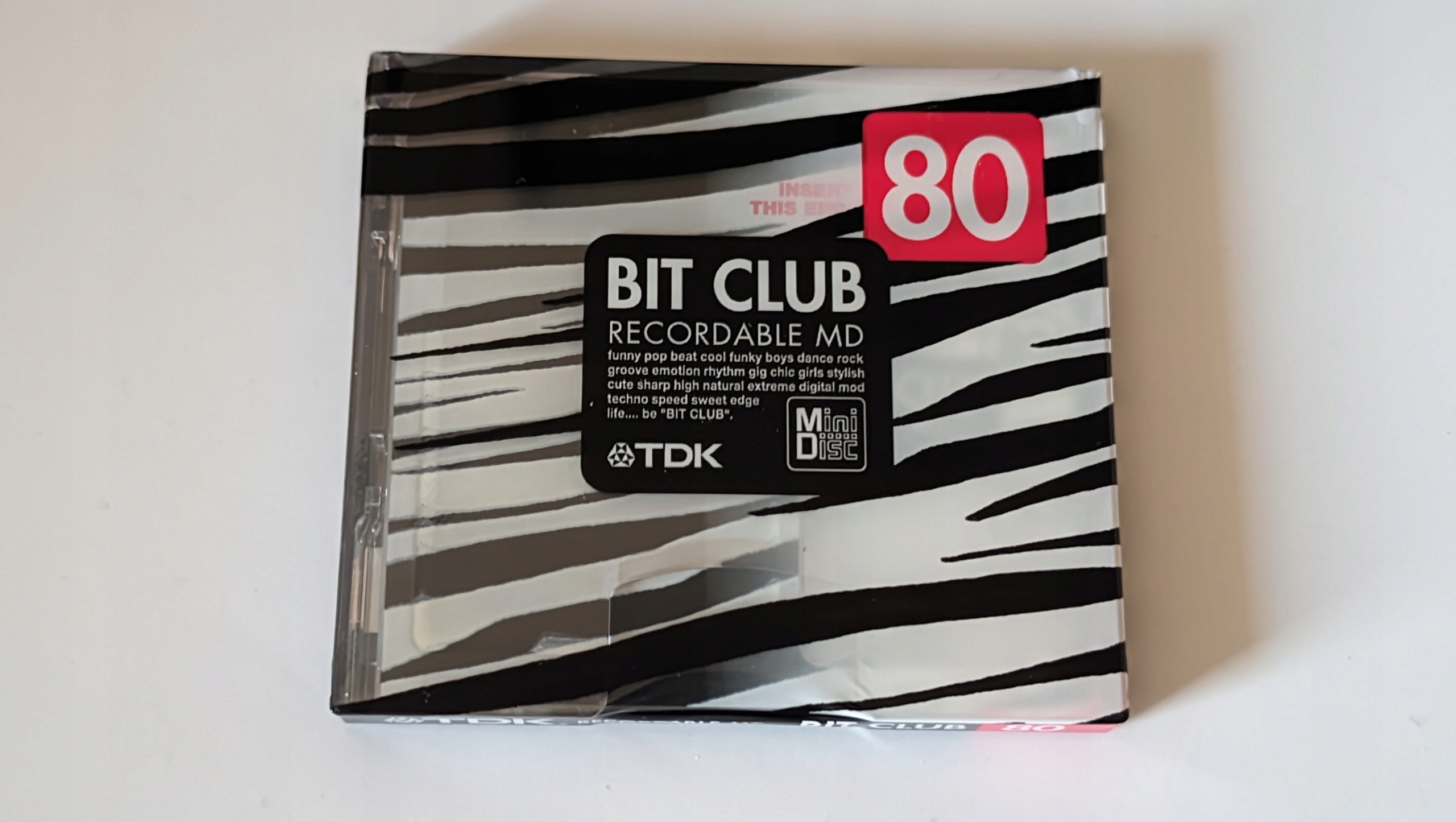 MiniDisc MD Tdk Bit Club 80 Zebra 1szt. Japan