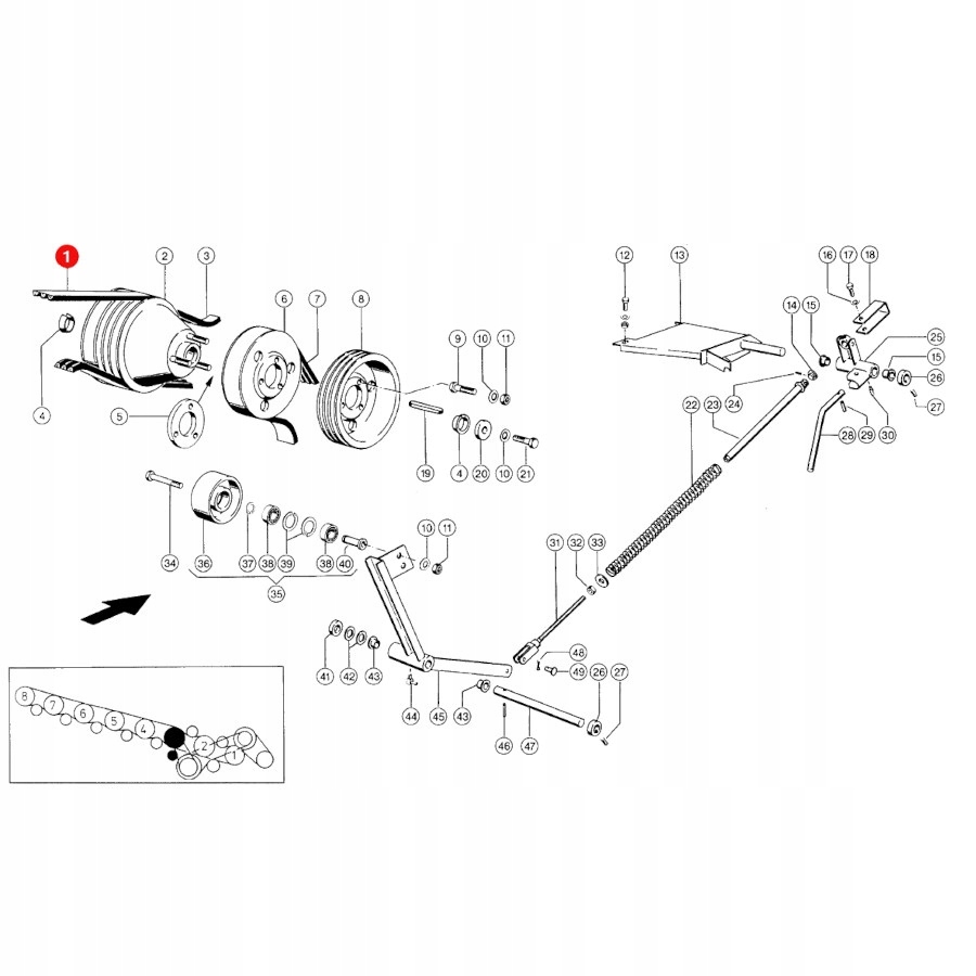 Pasek bebna mloc Claas 644016 1 Optibelt 1001800 Marka maszyny Inna