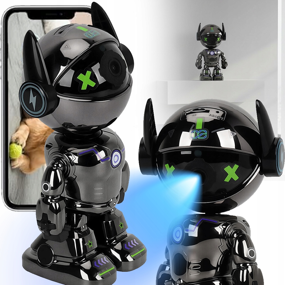 Robotická Kamera 360° Wifi 2MP/1080P Obousměrná Videokamera Pro Zvířata