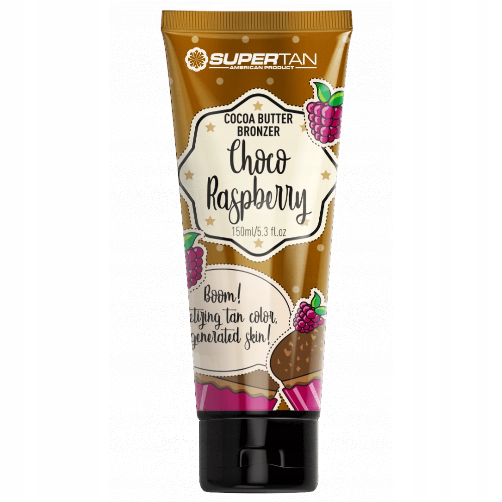 SUPERTAN CHOCO RASPBERRY 1x 150ml MOCNY BRONZER +GRATIS 150ml AFTER TAN Marka Soleo