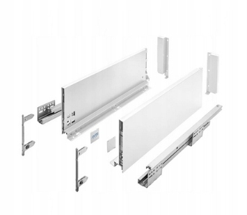 Szuflada Gtv Axis Pro B. Wysoka L550 H199 Biała Cichy Domyk Pełen Wysuw