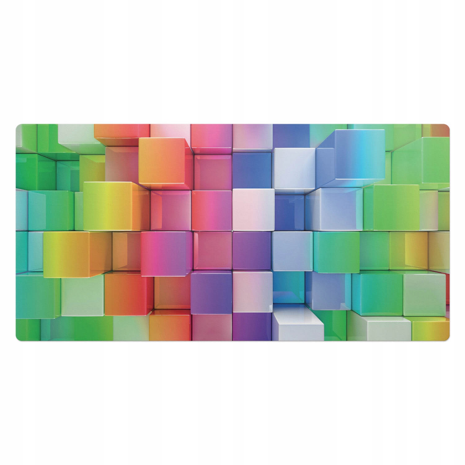 Ochranná podložka na stůl Trojrozměrné krychle v barvách 100 x 50 cm