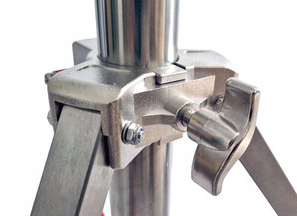 PROFESJONALNY ŻURAW STALOWY NA KÓŁKACH STATYW 440cm BOOM WAGA 17KG srebrny Model STALOWY ŻURAW