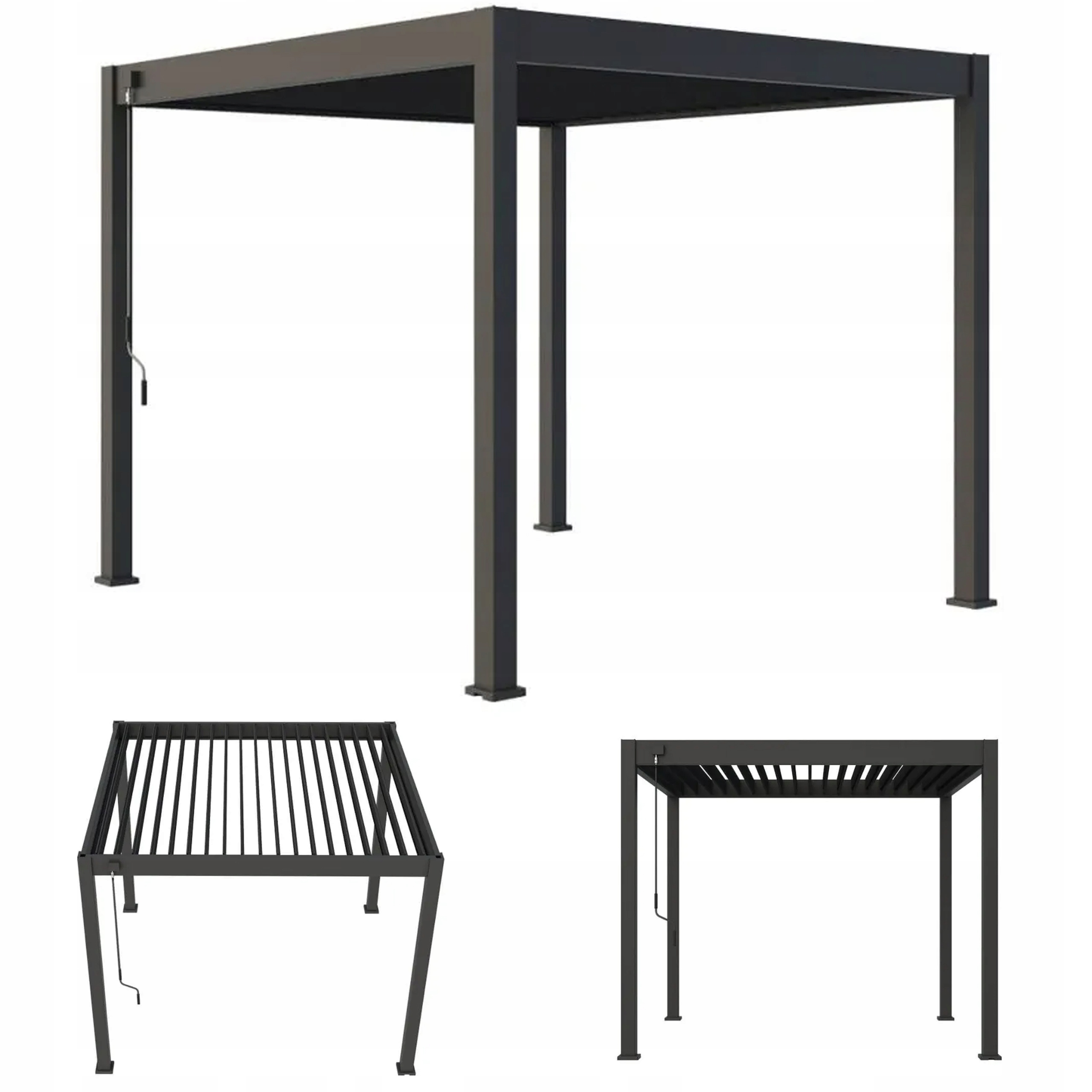 Pergola Ogrodowa Tarasowa Aluminiowa Altana Elegance 3x3 Antracyt Gutroof