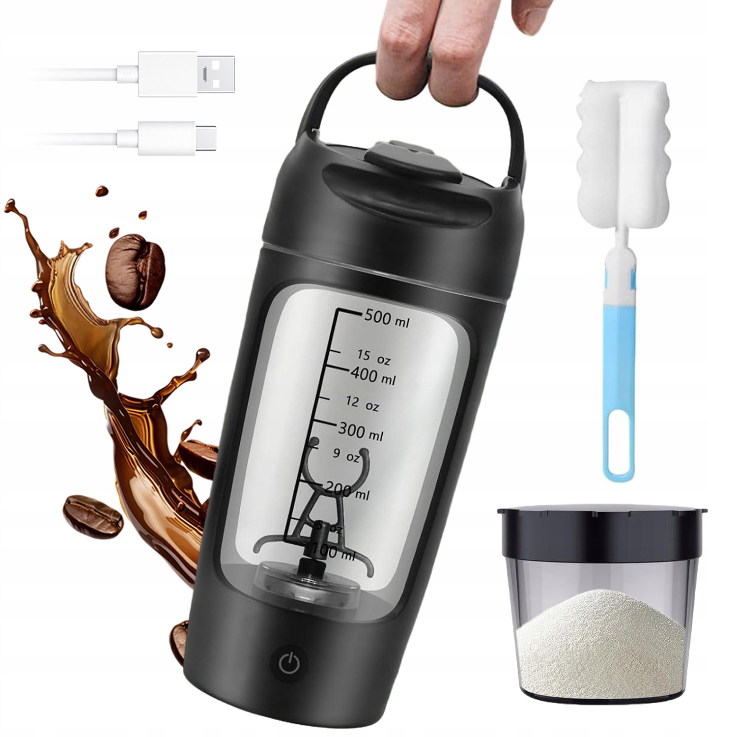 Elektrický Šejkr Premium 650 ML Pro Posilovnu, Vzduchotěsný