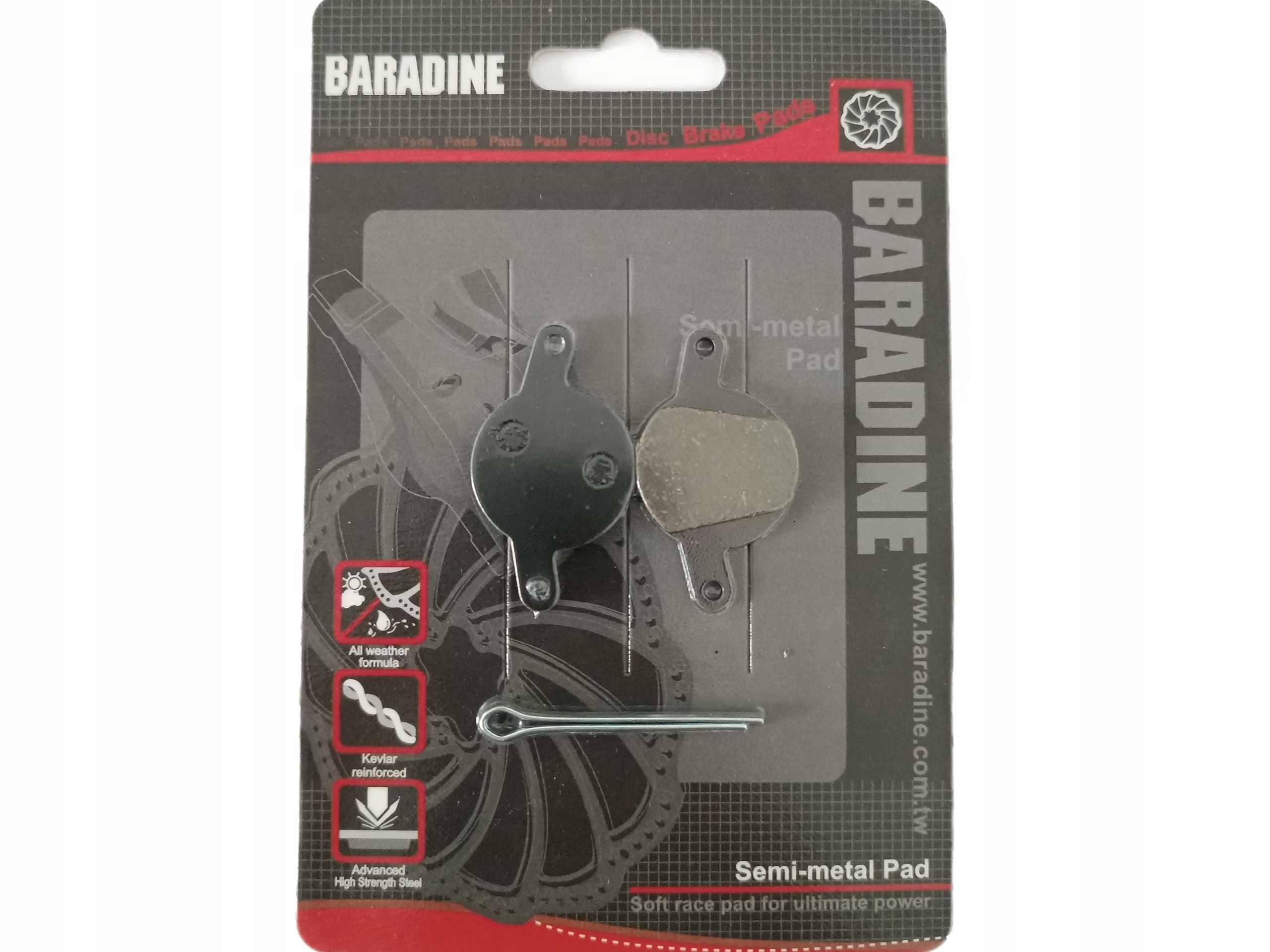 Okładziny Hamulca Tarczowego Baradine DS-14 Semimetal PIN-14 Magura Clara
