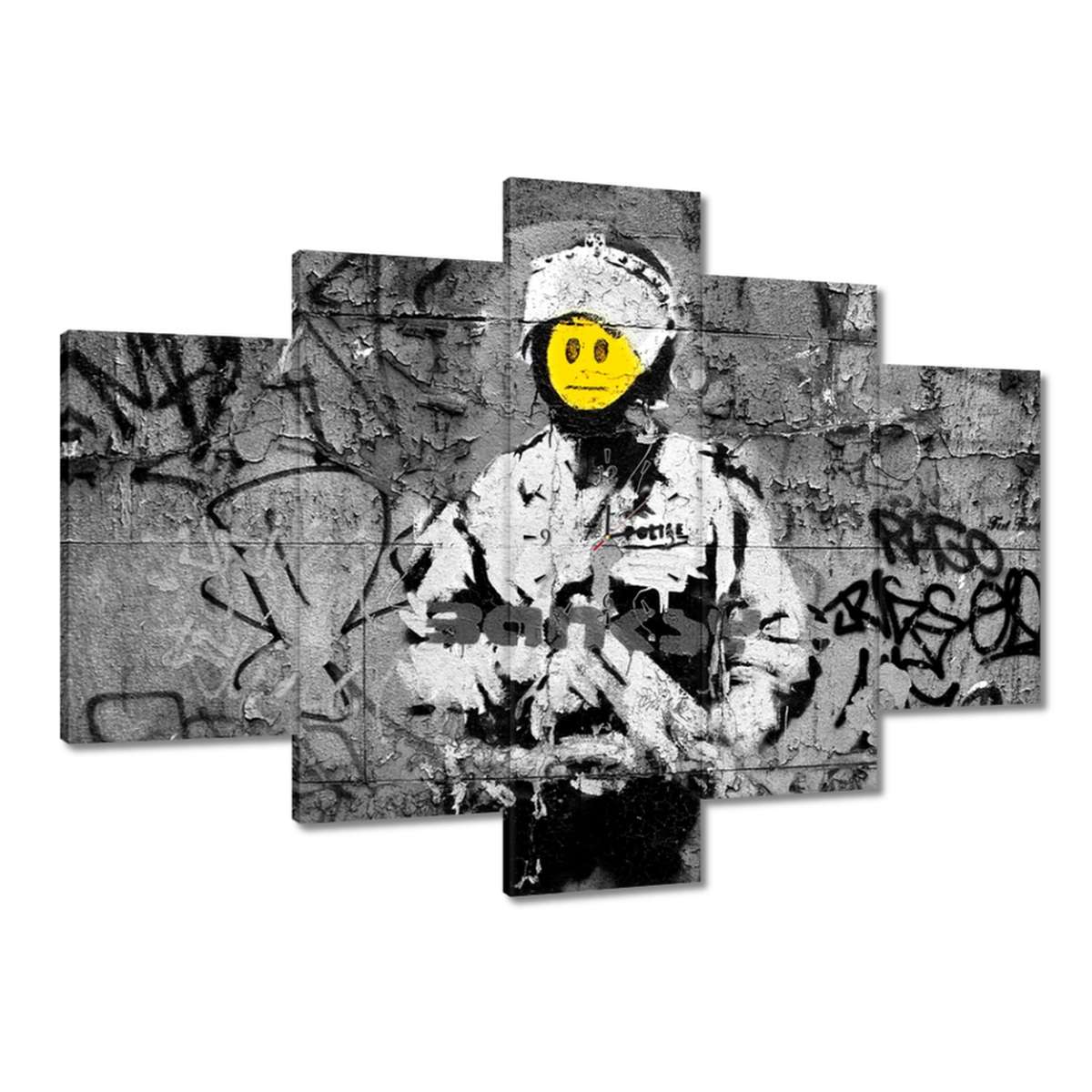 Hodiny 150x105 Banksy Smajlík