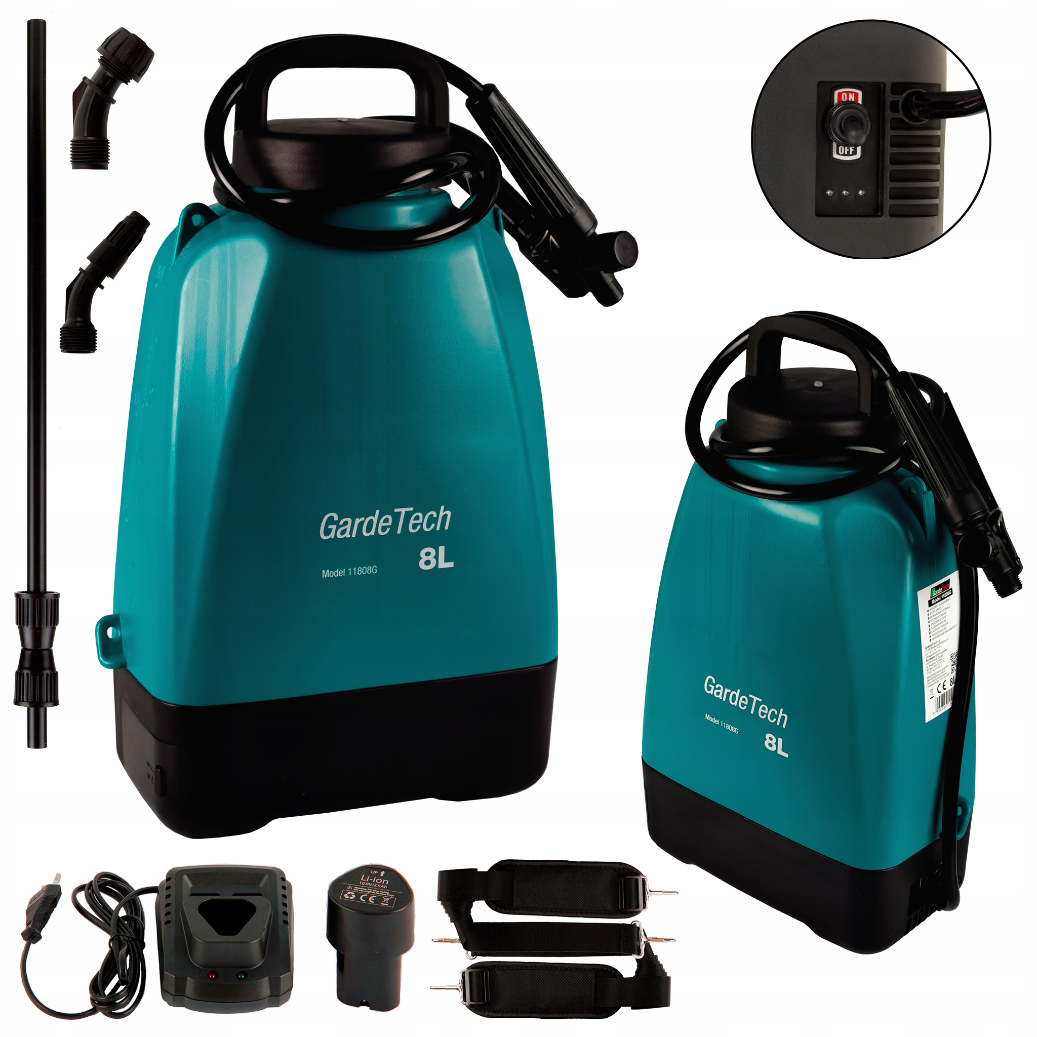 

Opryskiwacz akumulatorowy GardeTech 8L 2,5Ah