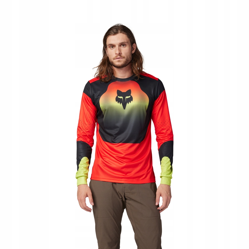 Koszulka Rowerowa FOX RANGER LS Jersey Revise roz. XL Red/Yellow Kod producenta 33066_080_XL