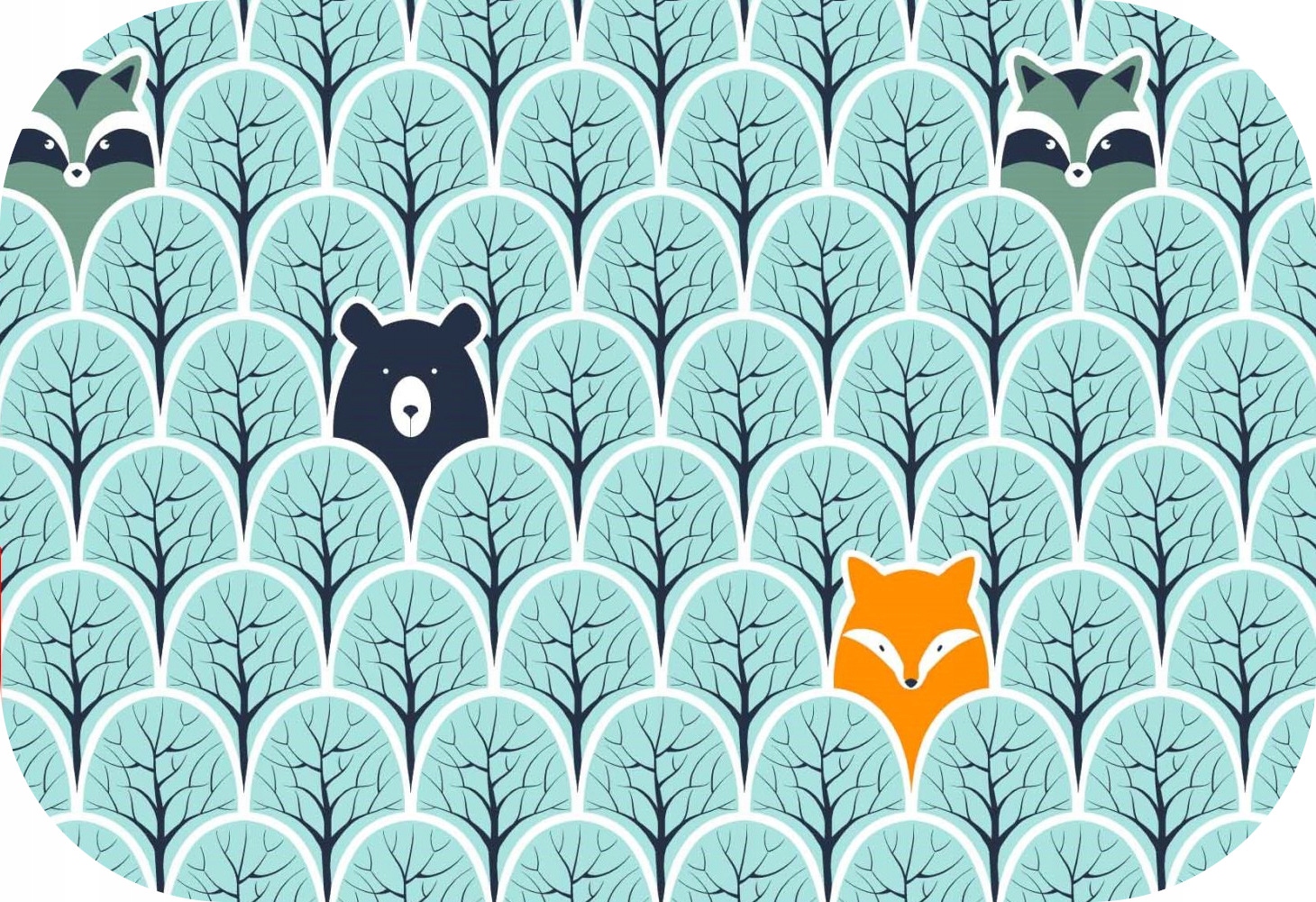 Chusteczka Flanelowa Las Turkusowy