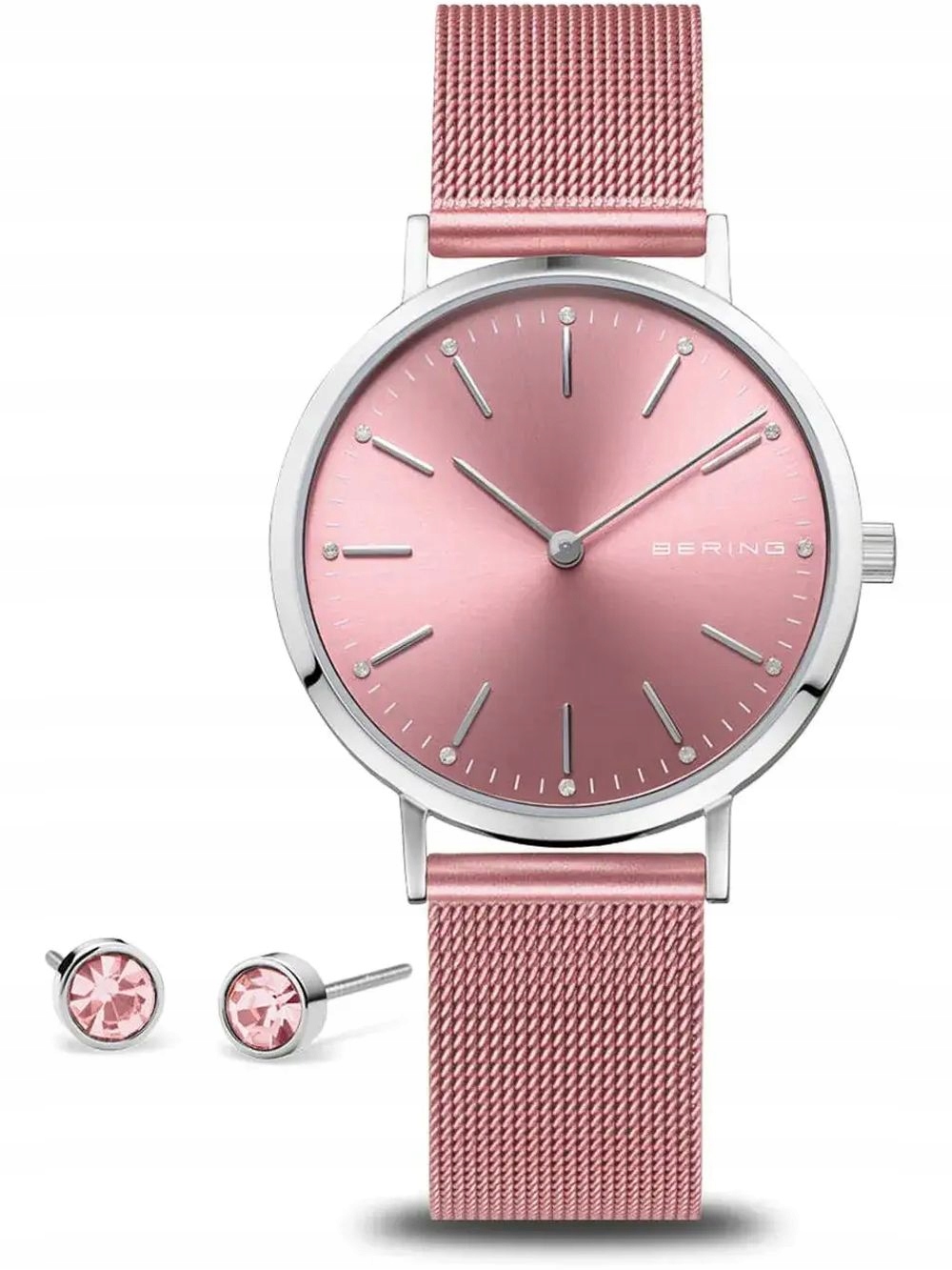 Dámské Hodinky Bering Classic 14134-999-GWP Růžový Náramek Dárek