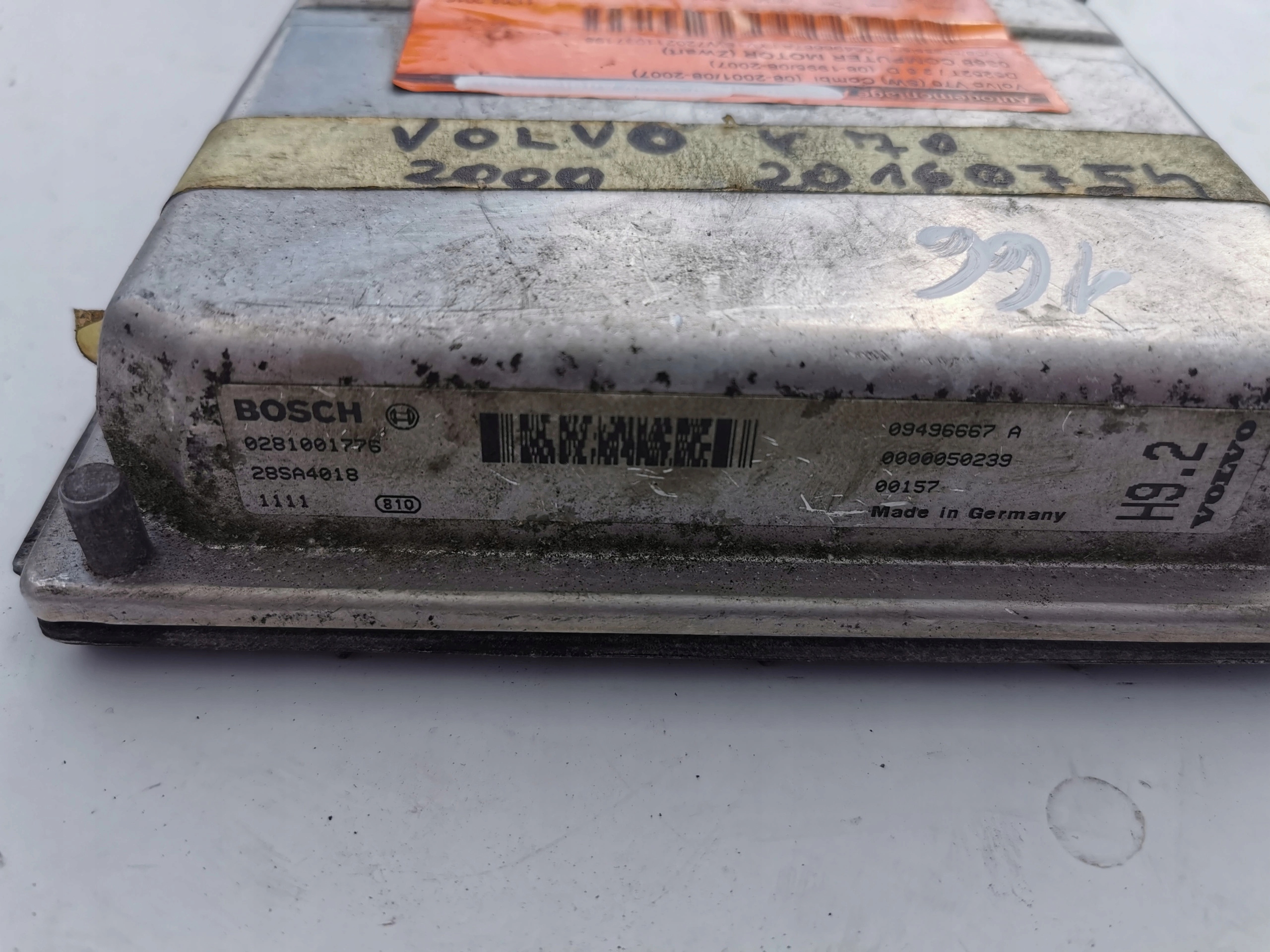 VOLVO V70 2.5D 0281001776 09496667A computer ECU