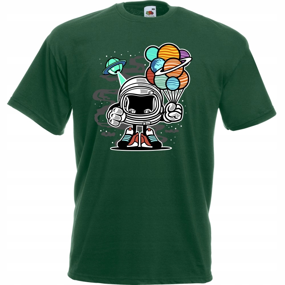 

Koszulka astronauta balony planety L butelkowa
