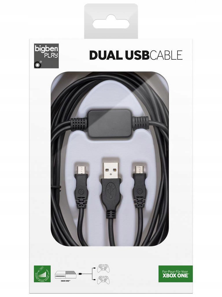 Bigben Interactive Dual Usb Cable Kabel Do Podłączenia 2 Padów Do Xbox One