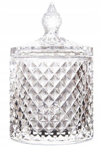 CUKIERNICA SZKLANY POJEMNIK SŁOIK DO ODLEWU ŚWIEC NA ŚWIECE 4565