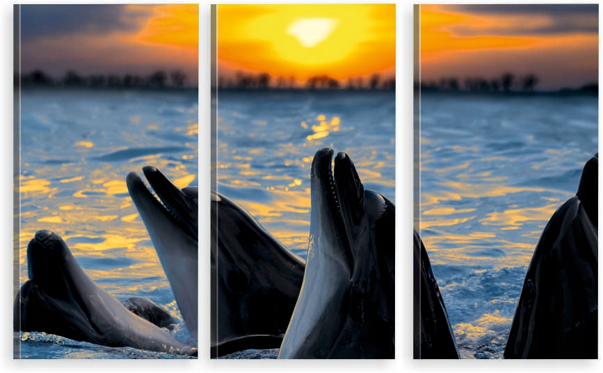

Tryptyk Obraz Na Ścianę delfiny delfin Wybór