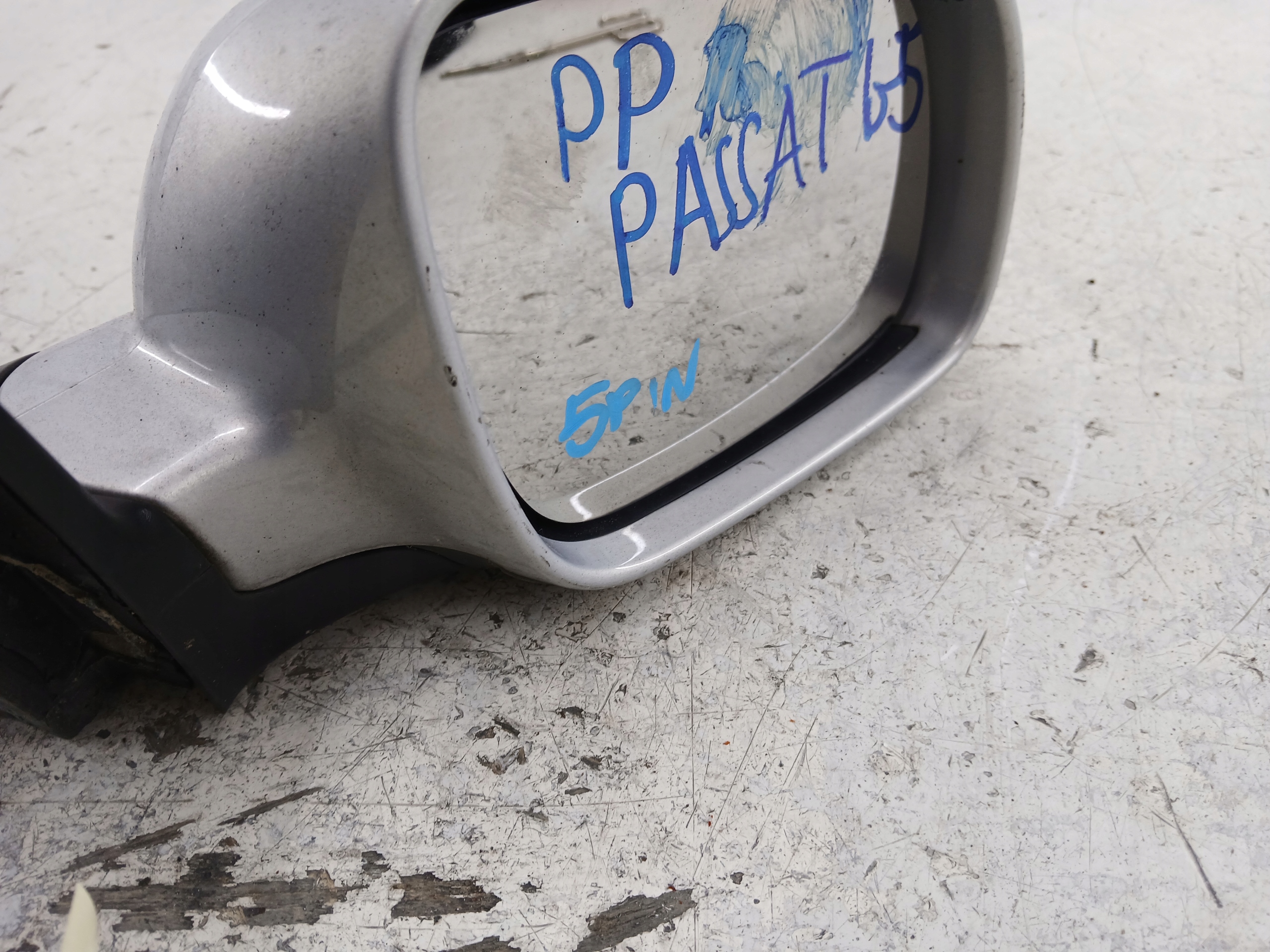 VW PASSAT B5 mirror right 5 PIN silver