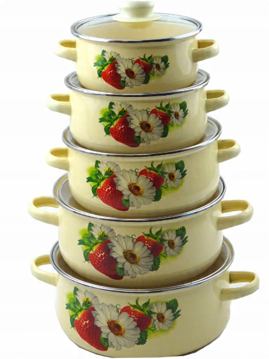 

Komplet garnków emaliowanych indukcja garnek 295G