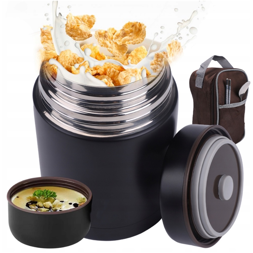 Termos Obiadowy 800ML Stal Nierdzewna Bez Bpa Do Szkoły Biura Piknika