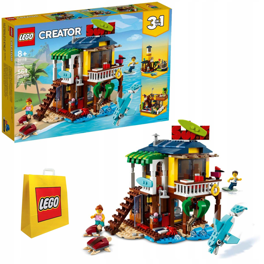 Lego Creator 3v1 31118 Domeček surfařů na pláži papírová taška Lego!
