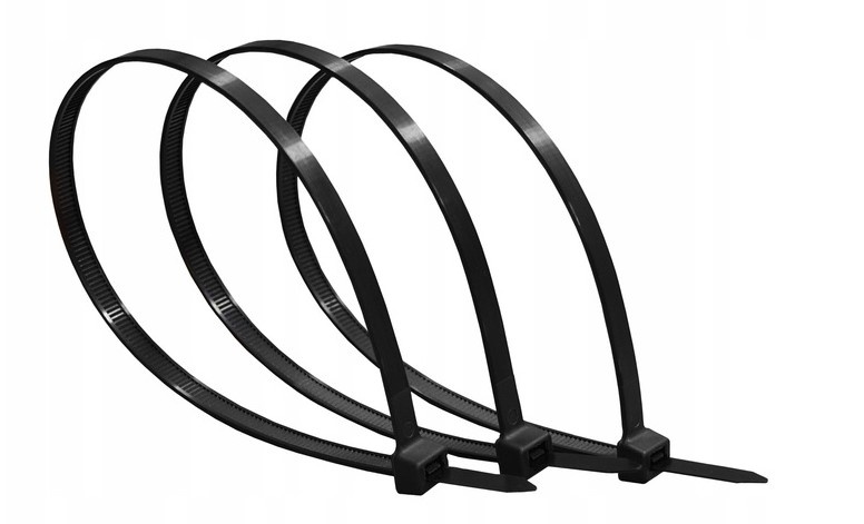 OPASKI ZACISKOWE KABLOWE TRYTKI ZIPERKI TRYTYTKI 2,5x100 CZARNE 100 SZTUK Długość 100 mm