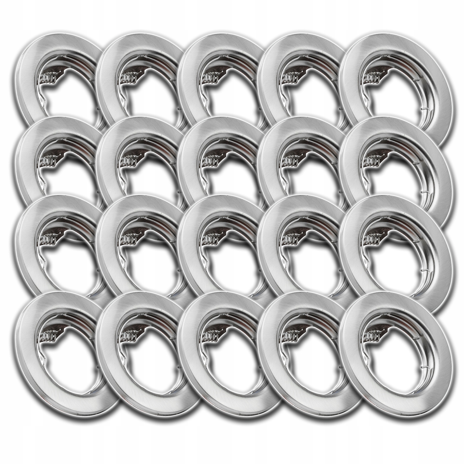 20 x Podomítkové Stropní Očko Aluminiové Saténové Kulaté