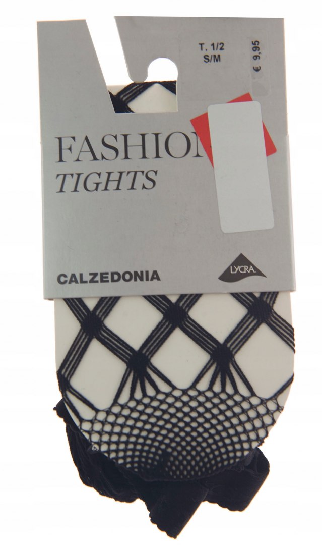 

Calzedonia rajstopy kabaretki czarne wzór 3/4 M/L