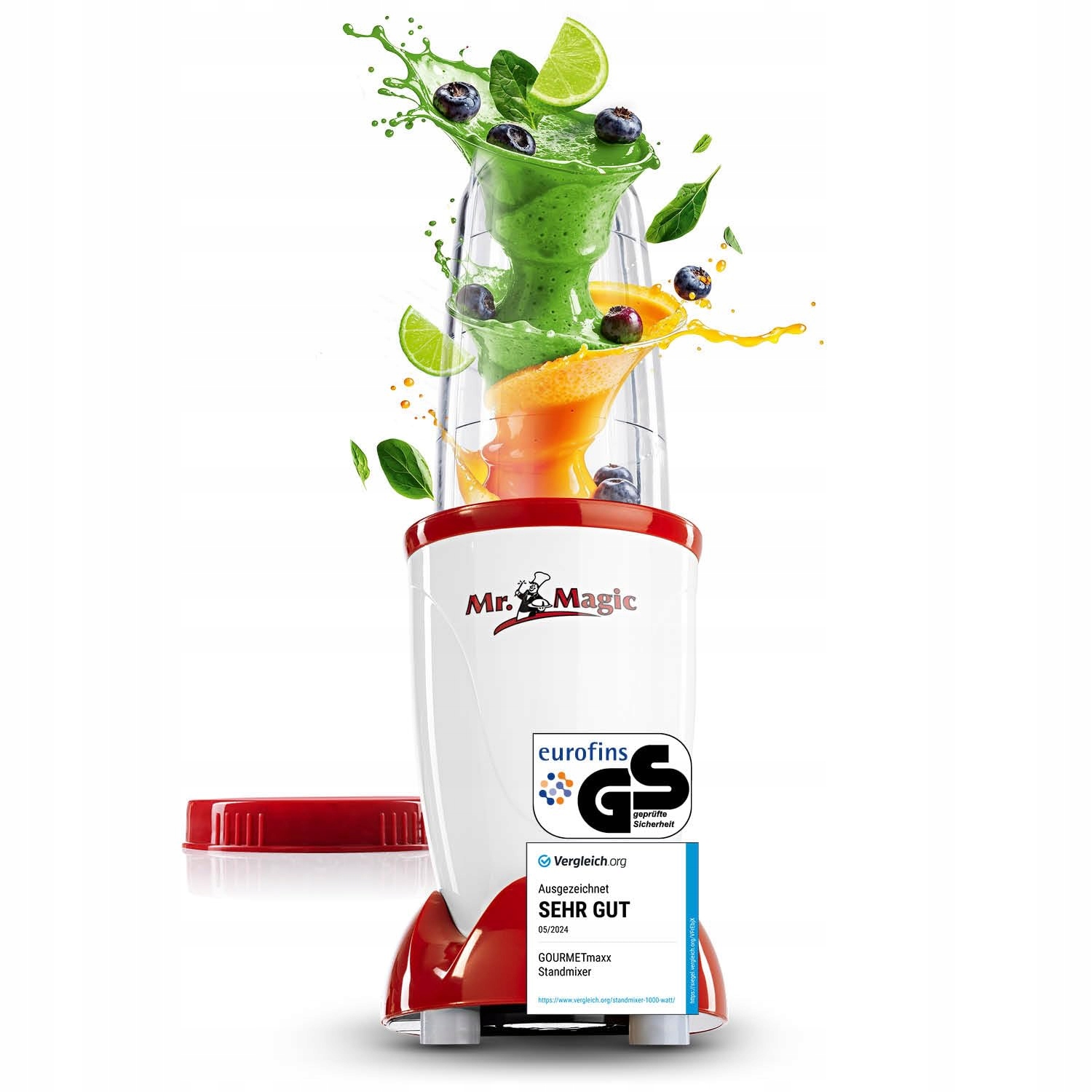 Gourmetmaxx Mr Magic Blender Do Smoothie Z 8 Funkcjami I Akcesoriami