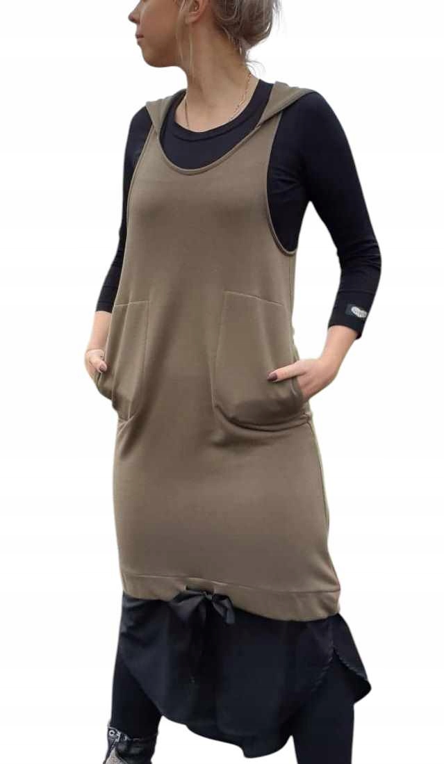 dlouhá šaty s kapuce By O La La 40 L