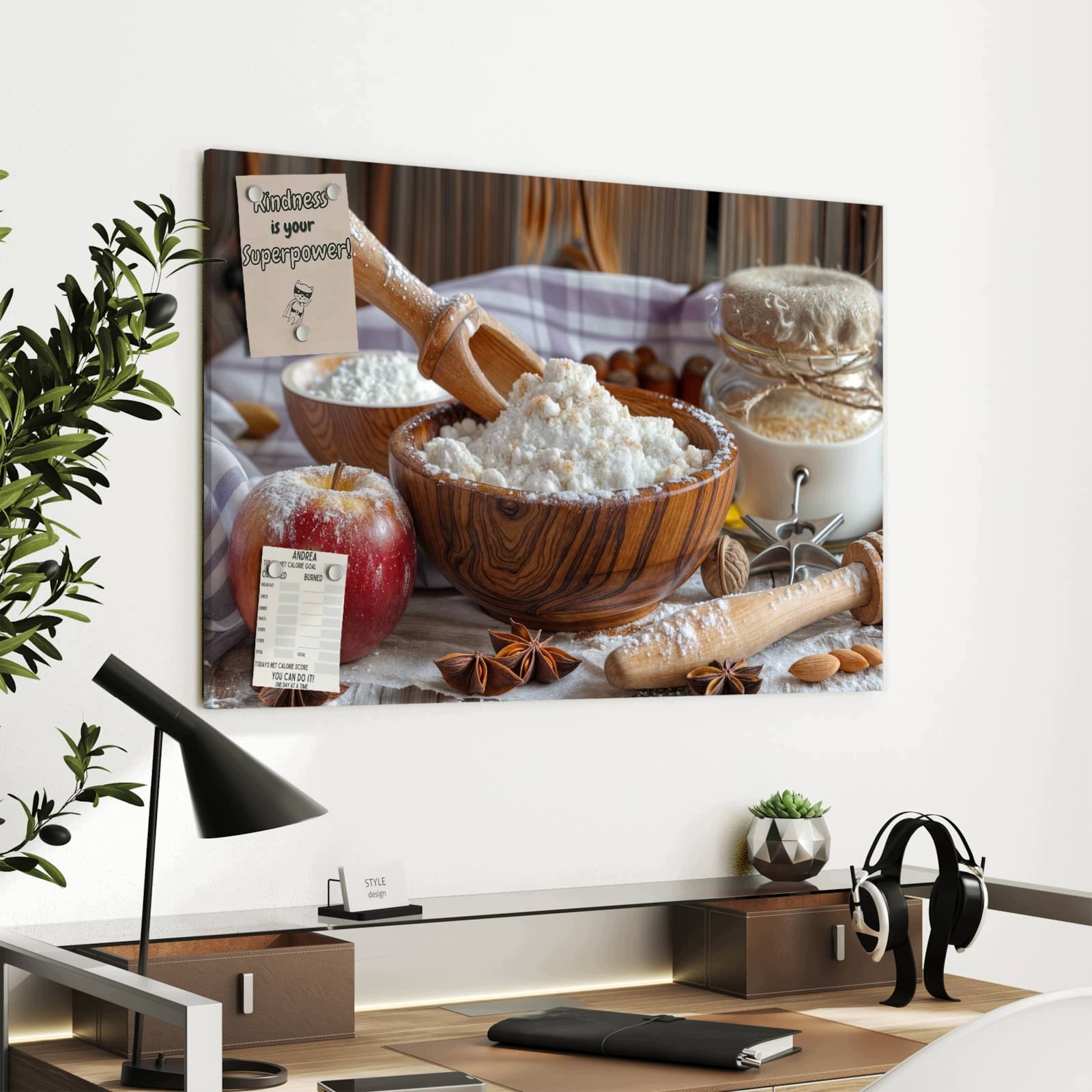 Magnetická tabule Doplňky do pečení Rustykalny 90 × 60 cm