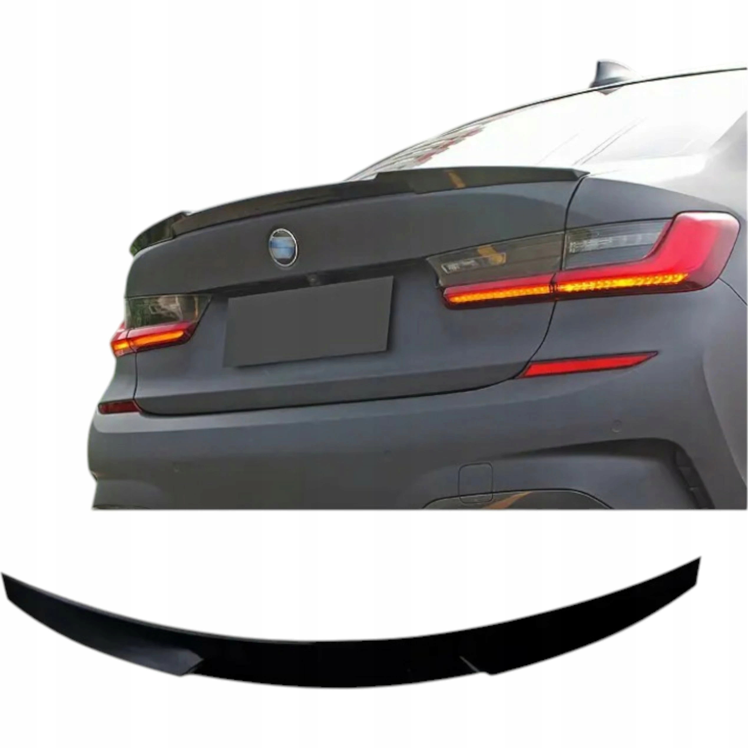 M3 Spoiler Lotka Look Černý Lesk Spojler Krytka na Klapku Bmw G20 18-