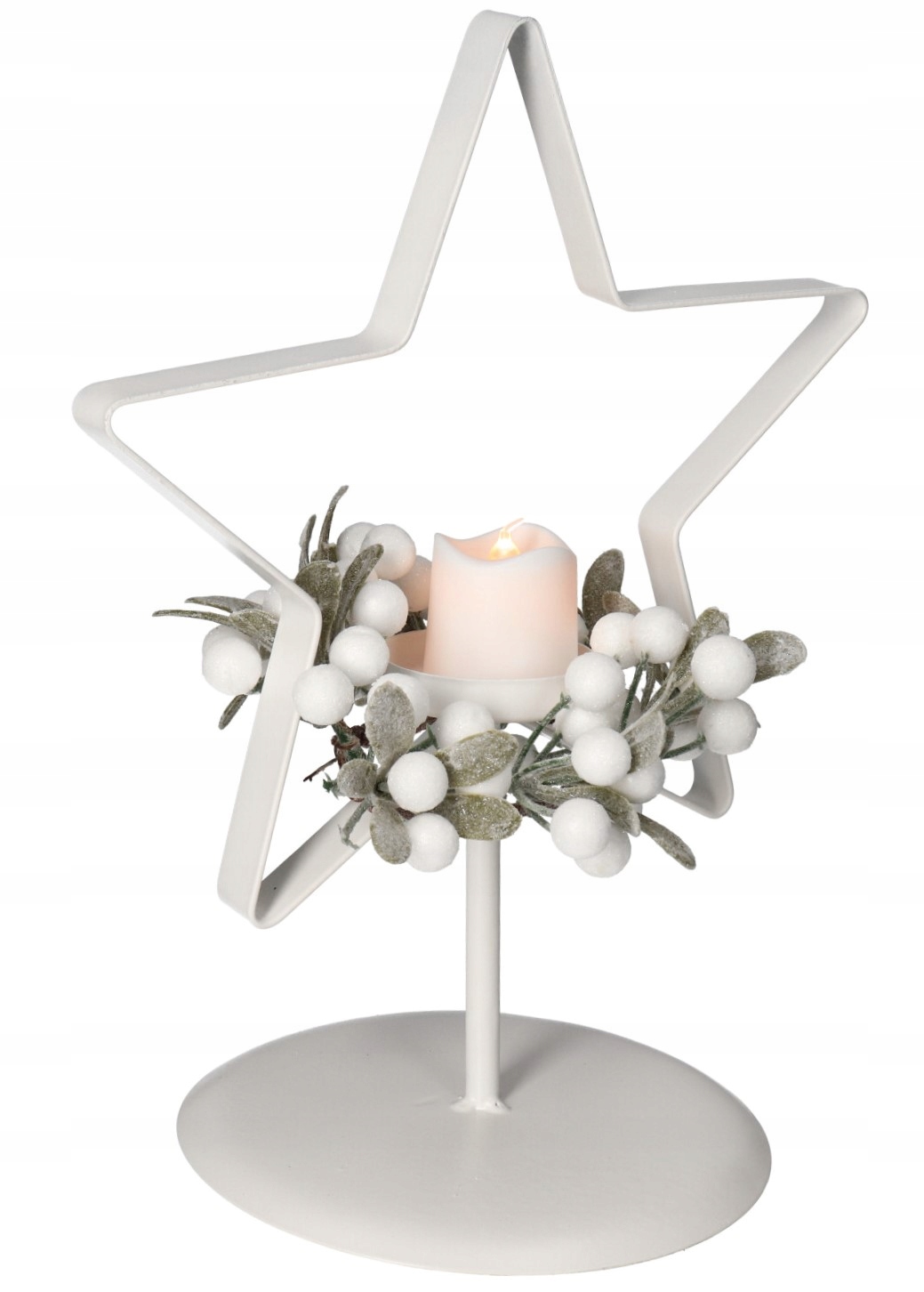 ŚWIECZNIK METALOWY GWIAZDKA 28 CM OZDOBA NA ŚWIĘTA Kod producenta 211