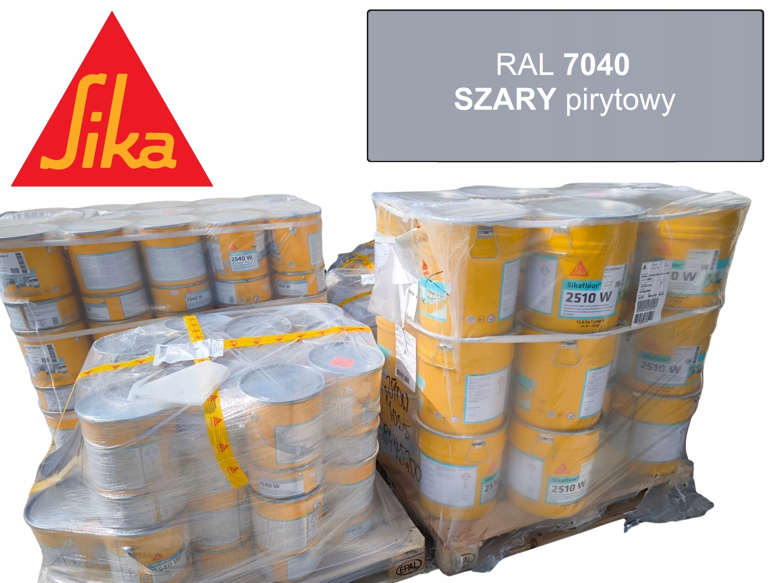 20kg Żywica epoxy farba 2K zamiast płytki Sika Sikafloor 2510 Szare RAL7040