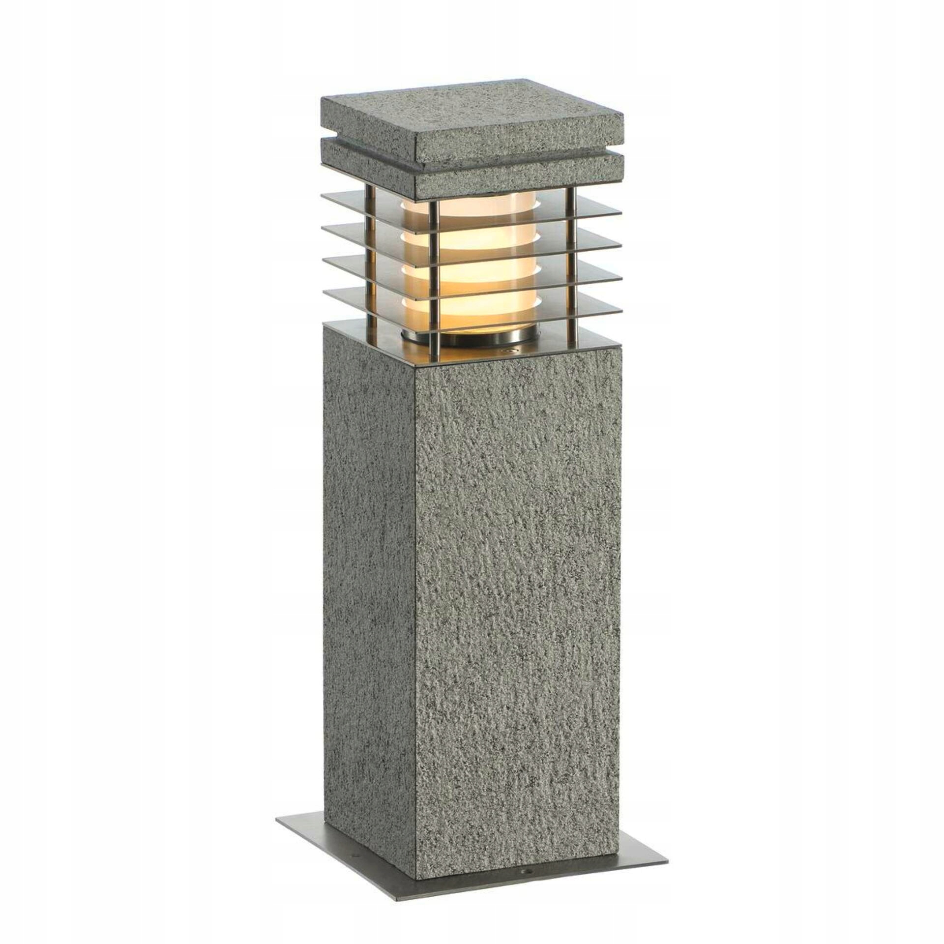 Vonkajšia stojacia lampa Slv Arrock Granite 40 žula E27 IP44 sivá