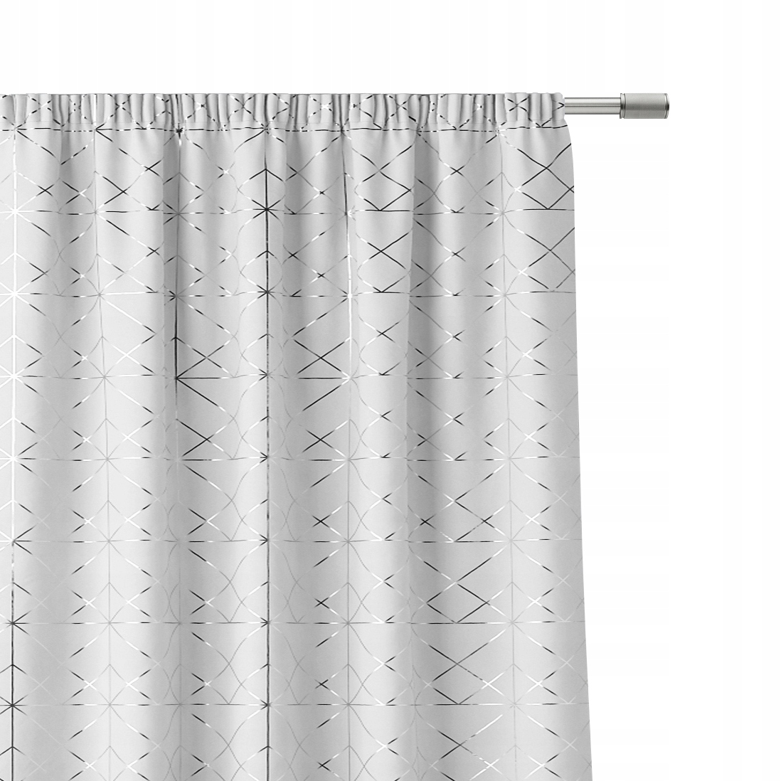 

Zasłona Na Taśmie Żabki Glammy 140x250 Biały Biała