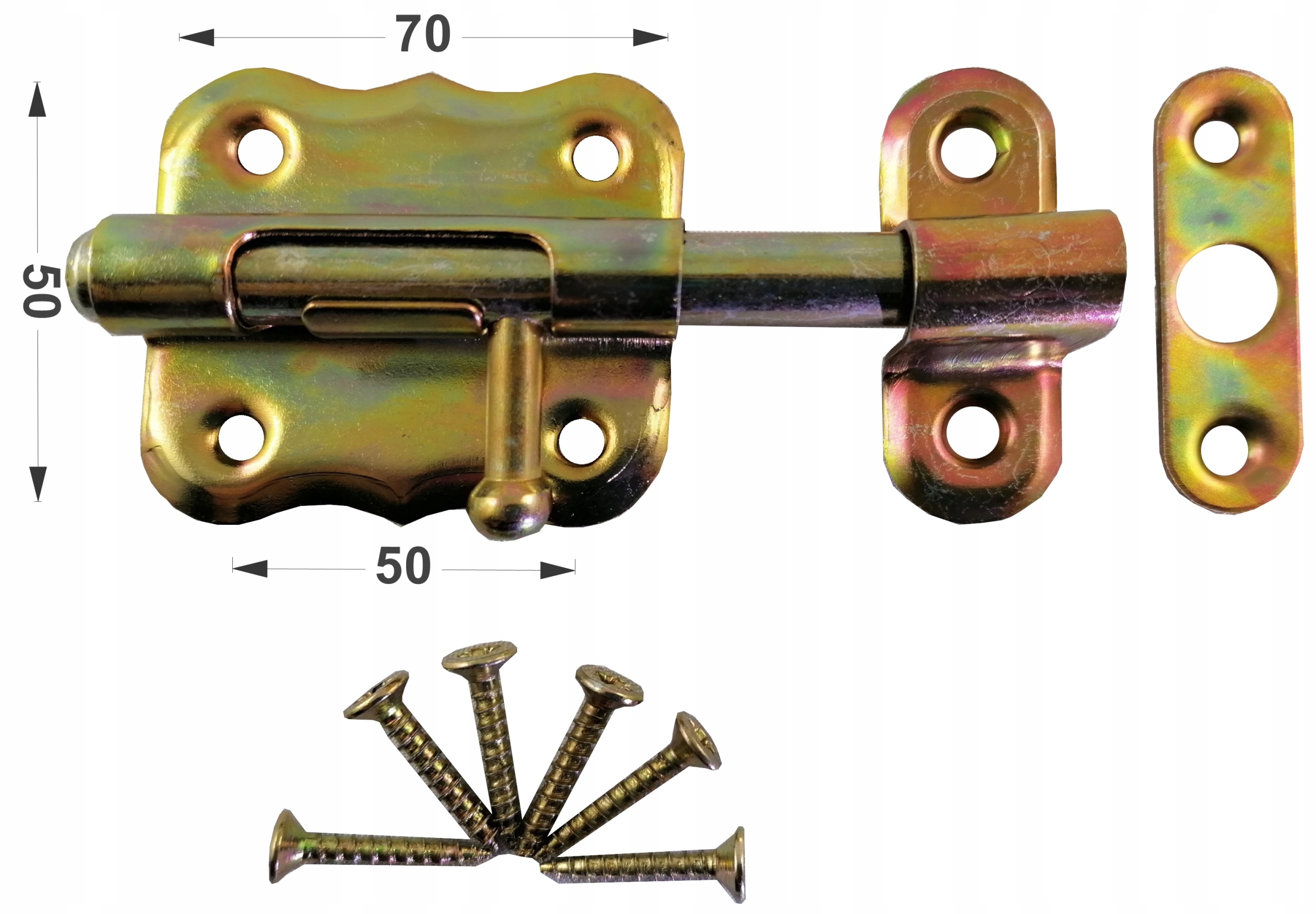 ZASUWKA UNIWERSALNA DO BRAM DRZWI 70MM OCYNK Marka inna