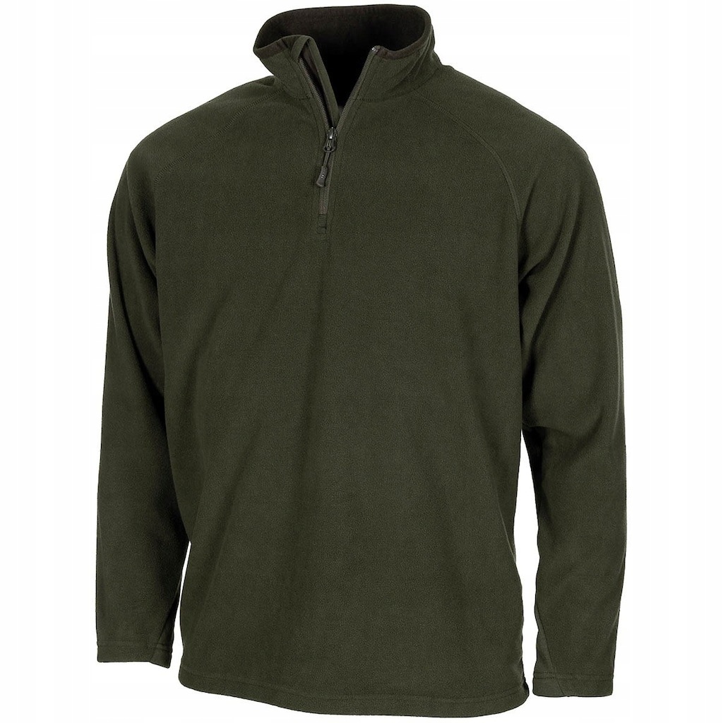 Polar Bluza polarowa rozpinana wysoki kołnierz Mfh Troyer Od Green L