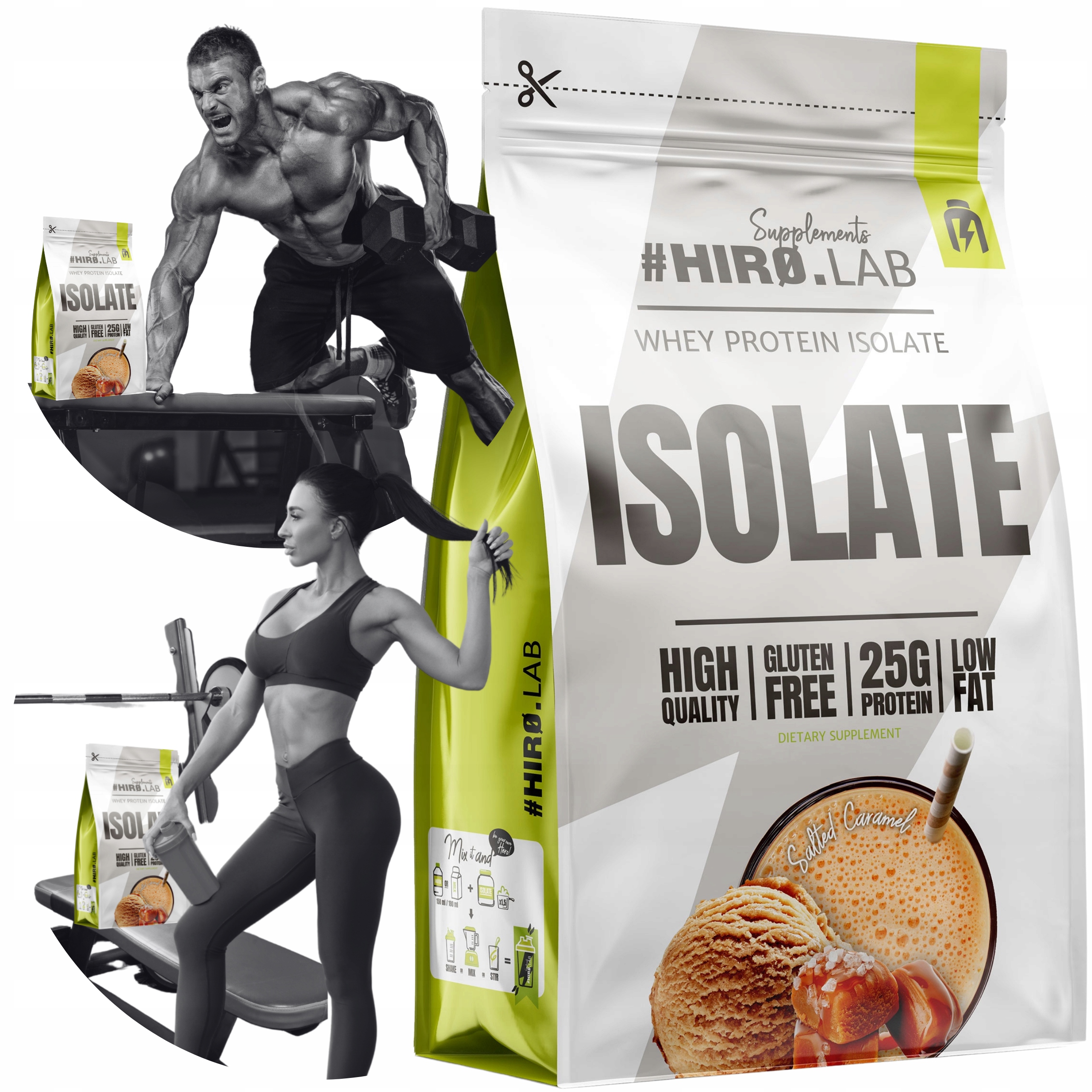 Protein Izolát Wpi Hiro.lab 700 g Slaný Karamel Bez laktózy