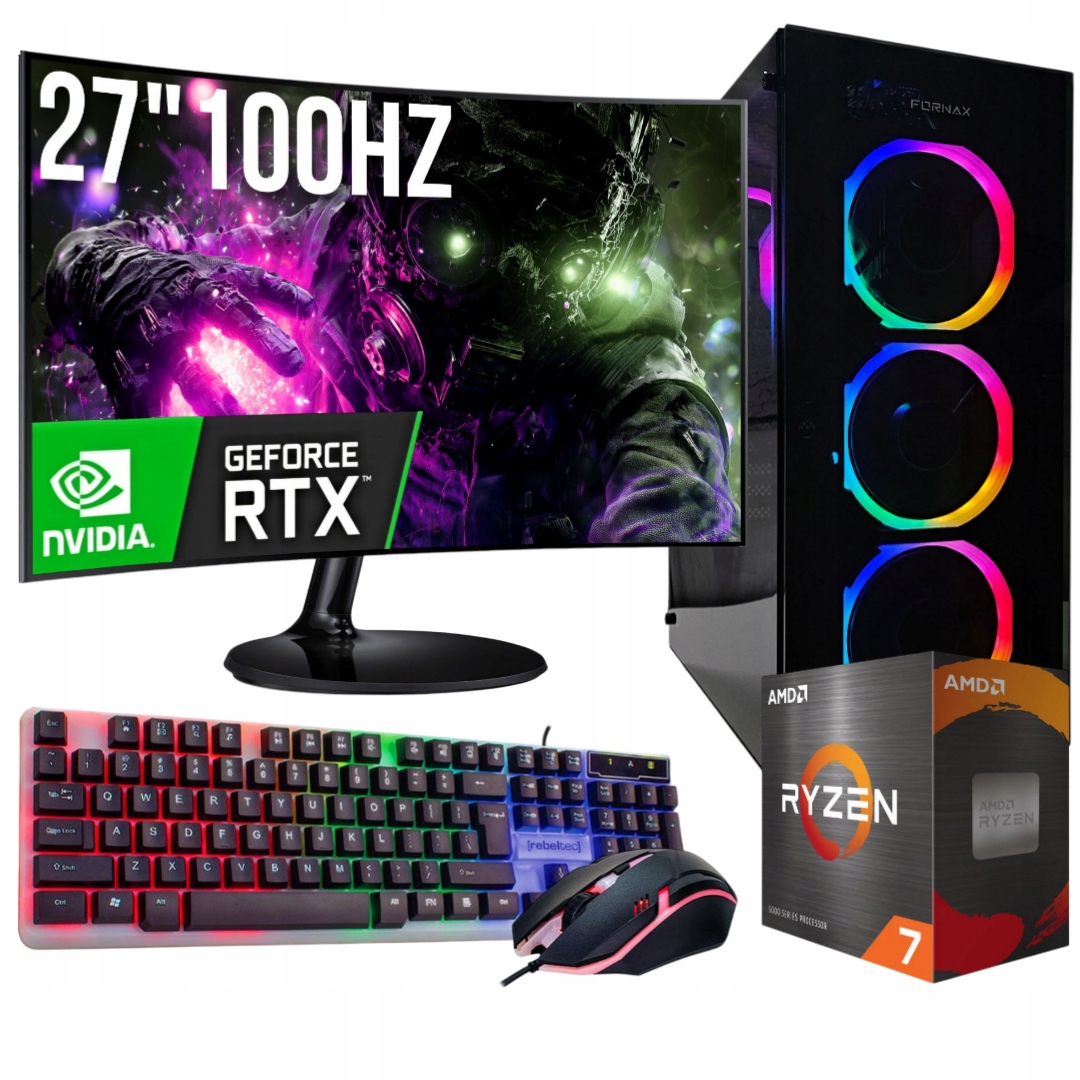 Sada Gamer Master Ryzen 7 32GB Ssd M.2 1TB Rtx 3050 6GB +Monitor 27"100Hz